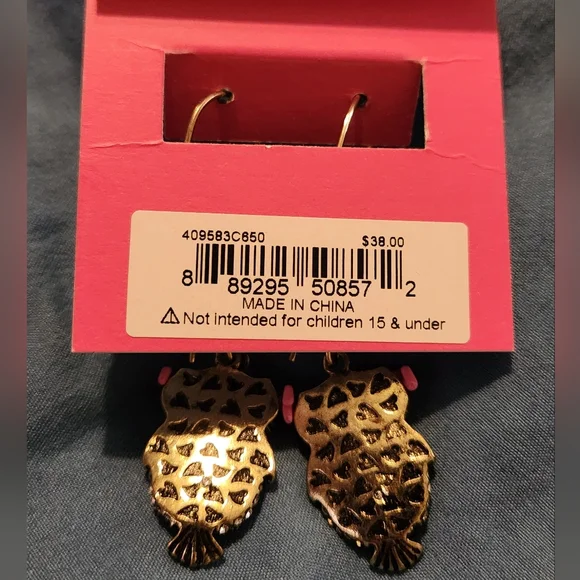 Betsey Johnson Owl Clock Earrings - Picture 5 of 5